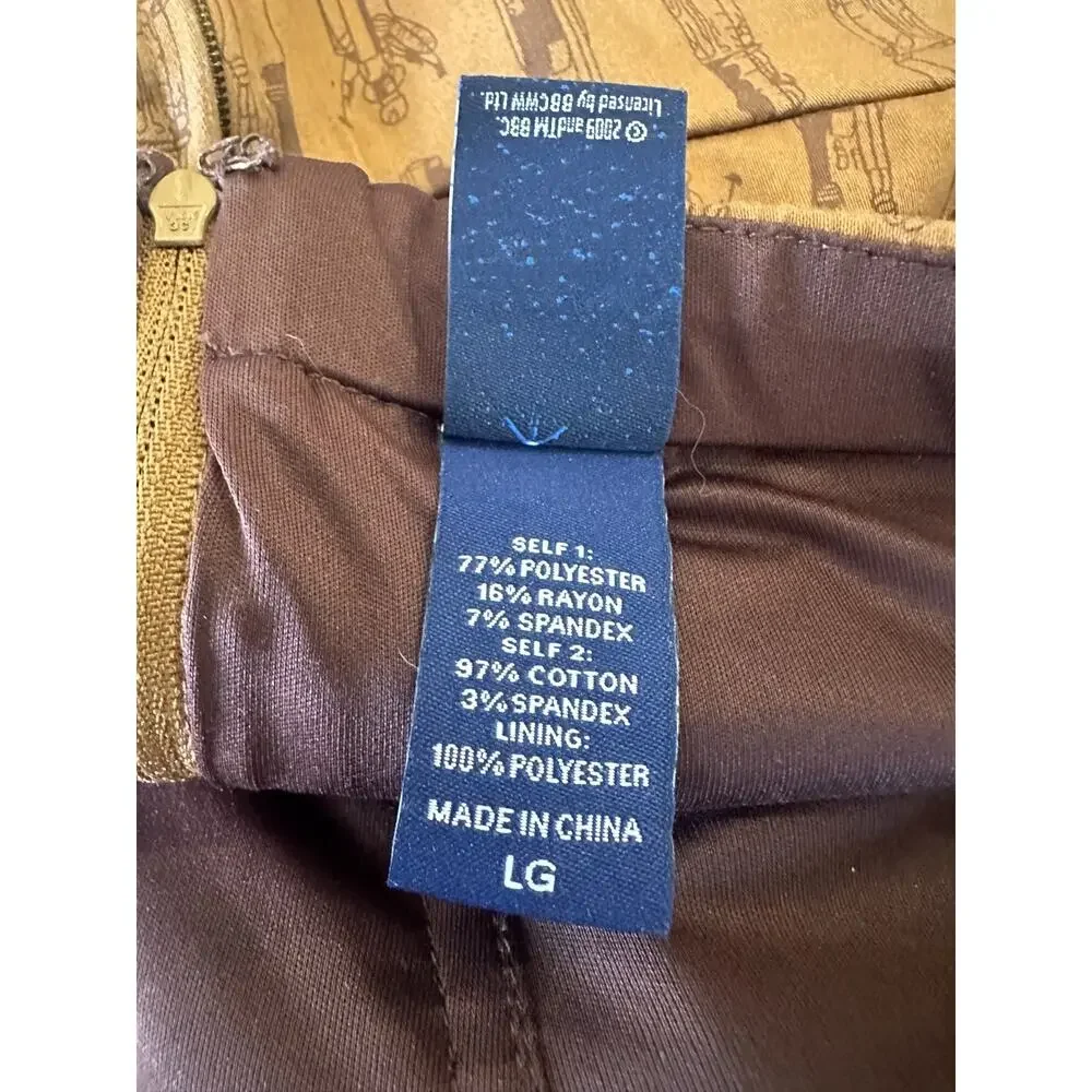 Doctor Who x Hot Topic Regeneration Dress Halter Pockets Brown BBC Women's Large - Picture 10 of 16